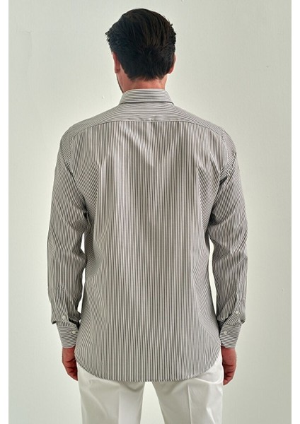 Erkek Regular Fit Uzun Kollu Spor Gömlek Kahve GM22Y221085_C11