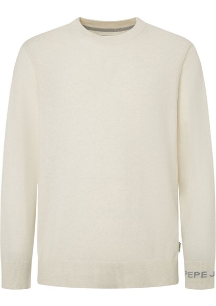 Kırık Beyaz Erkek Bisiklet Regular Fit Kazak PM702469-803 New Andre Crew Neck