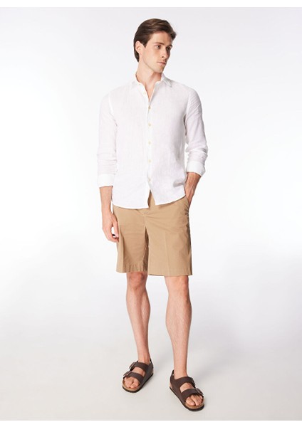 Bej Erkek Slim Fit Şort PB1249SS Şortbej