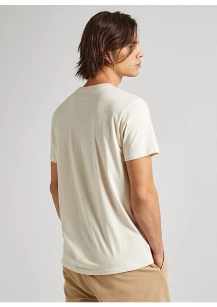 Ekru Erkek Regular Fit Baskılı T-Shirt PM509210 804 Craıg