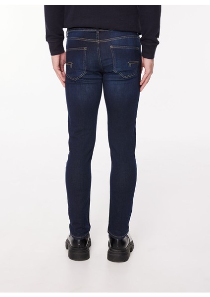 Lacivert Erkek Düz Paça Slim Fit Denim Pantolon Fmhoward indirimleri