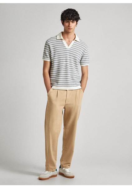 Bej Erkek Loose Fit Polo T-Shirt PM702421 821 Moonlıght fırsatları