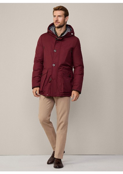 Bordo Erkek Slim Fit Parka HM403226