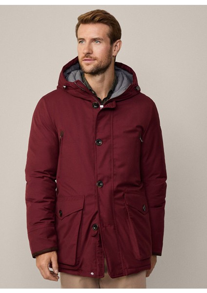 Bordo Erkek Slim Fit Parka HM403226
