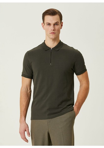 Haki Erkek Slim Fit Polo T-Shirt 1090399