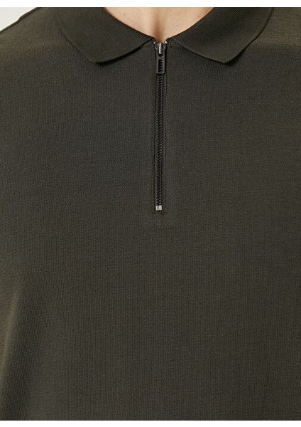 Haki Erkek Slim Fit Polo T-Shirt 1090399