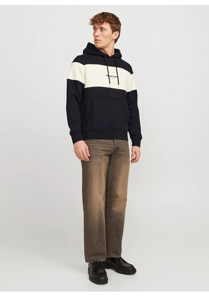 Siyah Erkek Kapüşon Rahat Baskılı Sweatshirt Jorvesterbro Block Sweat Hood Styd fiyatları