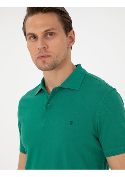 Yeşil Slim Fit Basic Tişört