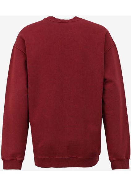 Bisiklet Yaka Gül Kurusu Erkek Loose Fit Sweatshirt L241469A11