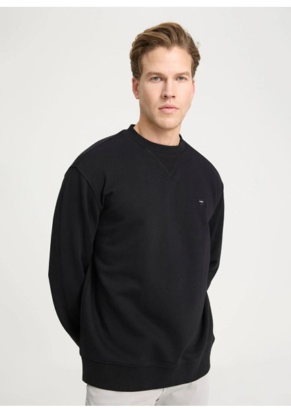 Bisiklet Yaka Siyah Erkek Sweatshırt W661205543471 Bisiklet Sweatshirt