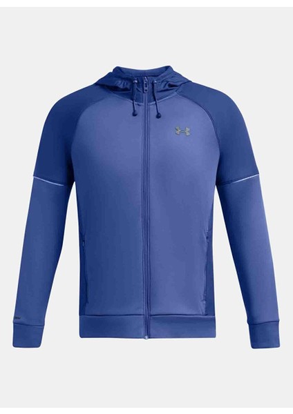 1373781-432 Ua Af Storm Fz Hoodie Mavi Fermuarlı Yaka Normal Kalıp Erkek Zip Ceket fırsatları