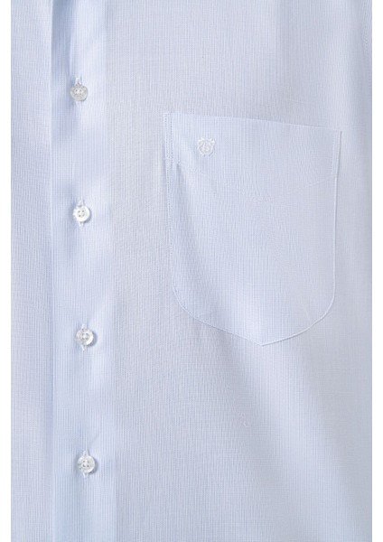 Erkek Regular Fit Klasik Gömlek Mavi GM23K232023_D35