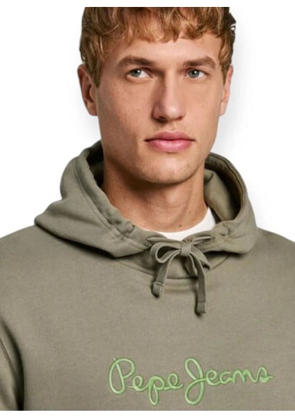 Yeşil Erkek Kapüşon Regular Fit Sweatshirt PM582716-734 New Joe Hoodıe