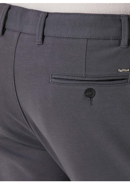Antrasit Erkek Slim Fit Düz Pantolon 1091904