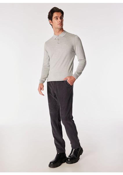 Antrasit Erkek Regular Fit Düz Chino Pantolon FC4WM-PNT 2424