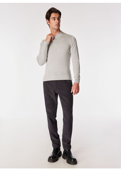 Antrasit Erkek Regular Fit Düz Chino Pantolon FC4WM-PNT 2424