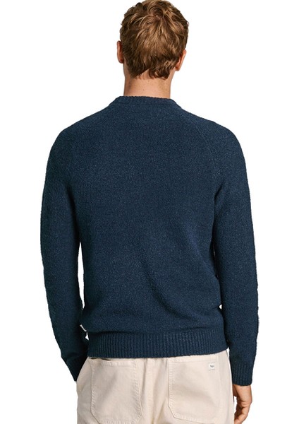 Lacivert Erkek Bisiklet Regular Fit Kazak PM702461-594 Cloy