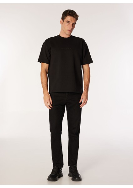 Gmg Fırenze Siyah Erkek Oversize T-Shirt GU24MFW03001