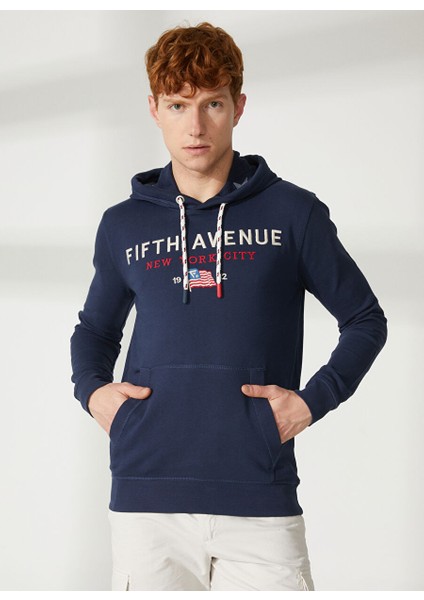 Kapüşon Yaka Mavi Erkek Sweatshırt FM23S13FCBLUE