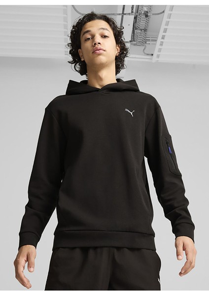 Siyah Erkek Kapüşon Normal Düz Sweatshirt 68165301 Open Road Hoodie