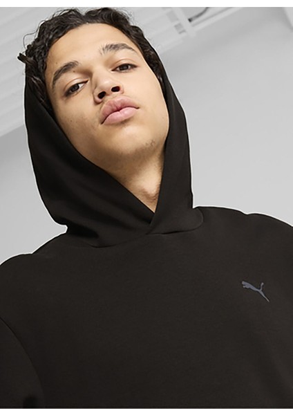 Siyah Erkek Kapüşon Normal Düz Sweatshirt 68165301 Open Road Hoodie