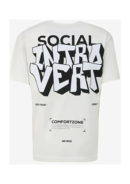 Gmg Fırenze Bisiklet Yaka Ekru Erkek T-Shirt GU24MSS03010