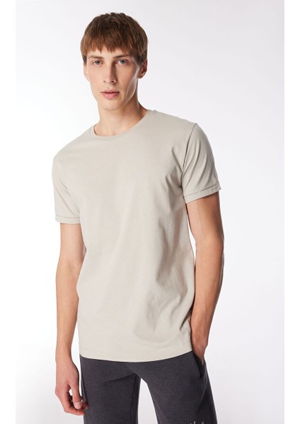 Gmg Fırenze Bisiklet Yaka Gri Erkek T-Shirt GU24MSS03021