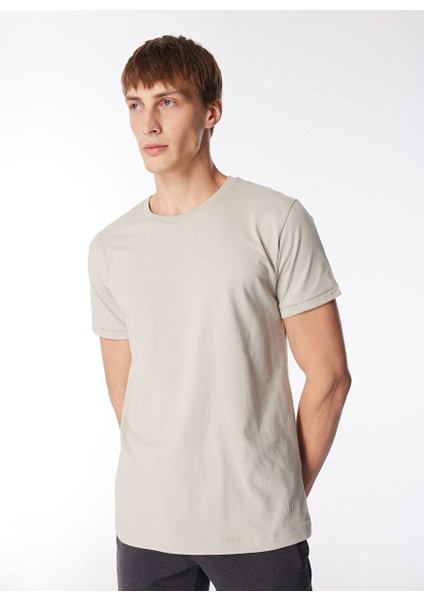 Gmg Fırenze Bisiklet Yaka Gri Erkek T-Shirt GU24MSS03021