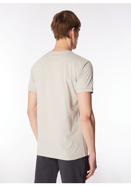 Gmg Fırenze Bisiklet Yaka Gri Erkek T-Shirt GU24MSS03021