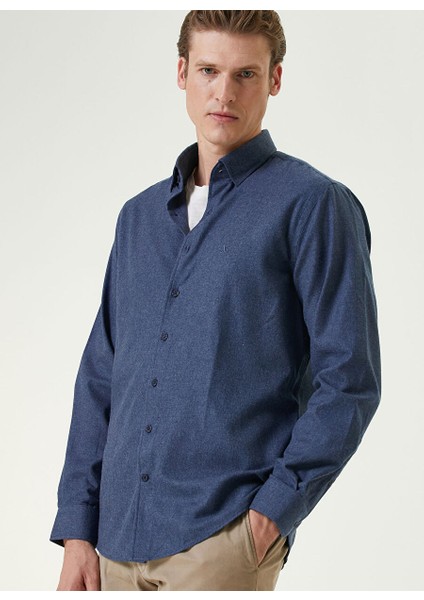 Indigo Erkek Gömlek Slim Fit Düz Gömlek 1092974
