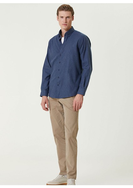 Indigo Erkek Gömlek Slim Fit Düz Gömlek 1092974