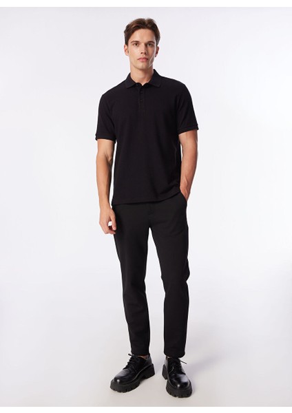 Siyah Erkek Slim Fit Polo T-Shirt 1090399 fiyatları