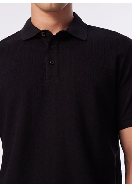 Siyah Erkek Slim Fit Polo T-Shirt 1090399 fırsatları