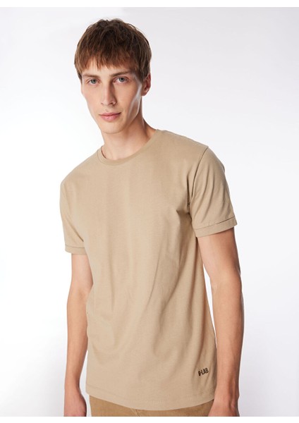 Gmg Fırenze Bisiklet Yaka Vizon Erkek T-Shirt GU24MSS03021