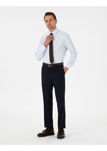 Lacivert Slim Fit Kumaş Pantolon