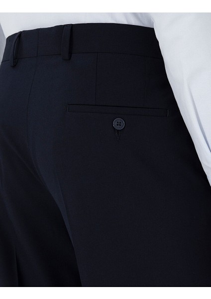 Lacivert Slim Fit Kumaş Pantolon