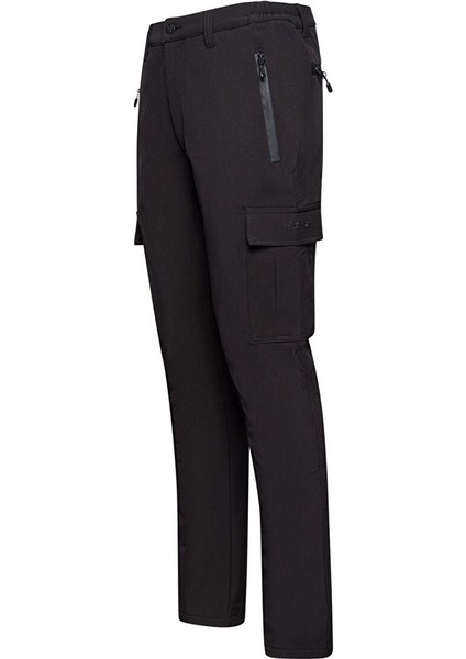 Barunas Erkek Ince Softshell Kargo Pantolon Siyah