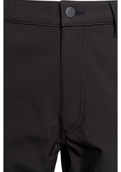 Barunas Erkek Ince Softshell Kargo Pantolon Siyah