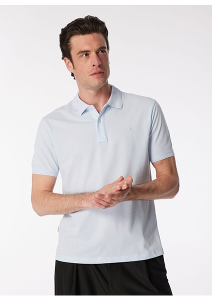 Düz Buz Mavisi Erkek Polo T-Shirt Sunny modelleri