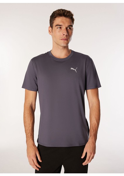 Gri Erkek Normal Düz T-Shirt 52498969 Run Cloudspun Ss Tee