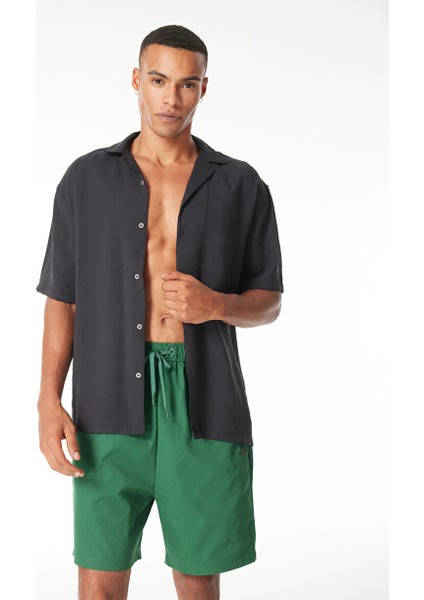 Yeşil Erkek Normal Sweat Şort AMBURGOPC046-_BERMUDA Uomo