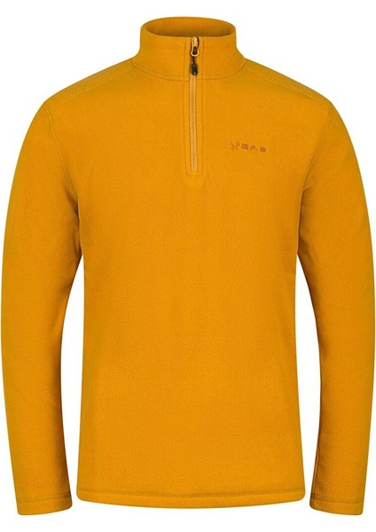 Cedric Erkek Yarım Fermuarlı Ince Polar Sweatshirt Hardal
