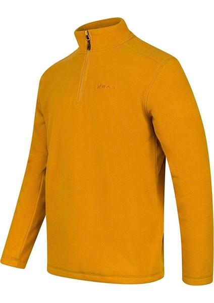 Cedric Erkek Yarım Fermuarlı Ince Polar Sweatshirt Hardal
