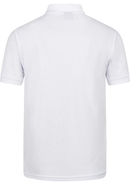 Teal Polo Yaka Erkek Tişört Beyaz