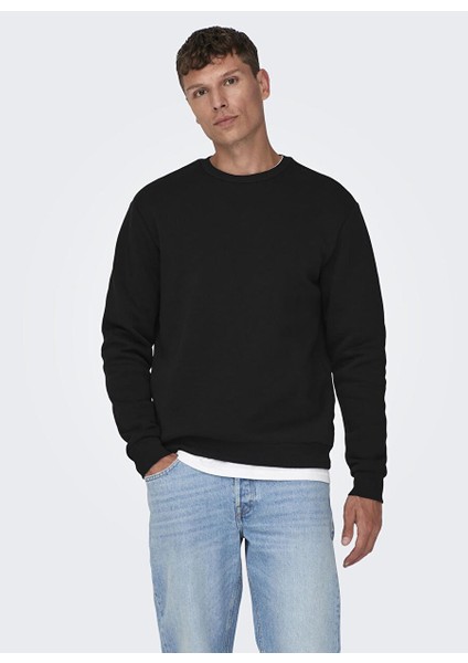 Siyah Erkek Sweatshirt 22018683
