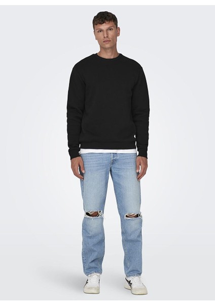 Siyah Erkek Sweatshirt 22018683