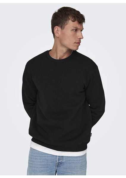 Siyah Erkek Sweatshirt 22018683
