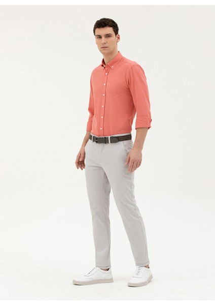 Normal Bel Normal Paça Slim Fit Açık Gri Erkek Pantolon Rıves modelleri