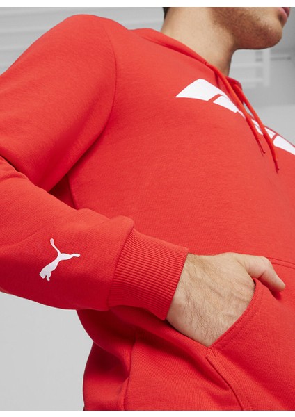 Kırmızı Erkek Kapüşon Yaka Regular Fit Sweatshirt 62585303 F1 Ess Logo Hoodie fırsatları