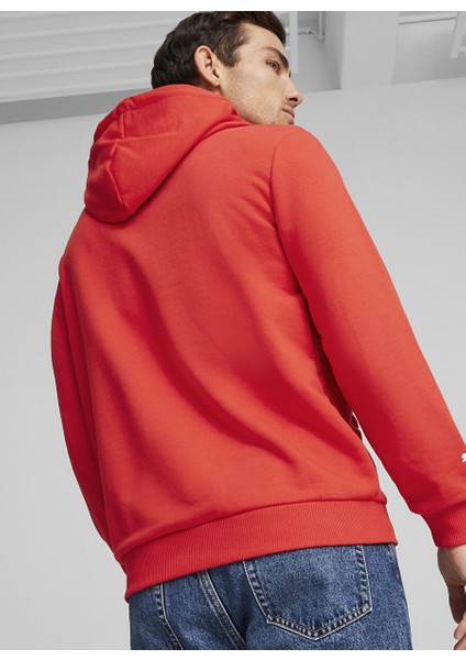 Kırmızı Erkek Kapüşon Yaka Regular Fit Sweatshirt 62585303 F1 Ess Logo Hoodie indirimleri